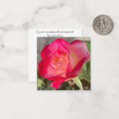 Mooi Roos Notitiekaartje (Voorkant / Achterkant in situ)
