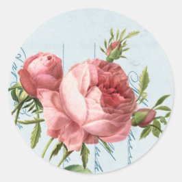 Mooi  roos ronde sticker