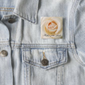 Mooi Roos Vierkante Button 5,1 Cm (In situ)