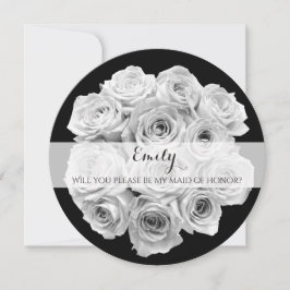 Mooi Rose Boeket Maid of Honor Kaart