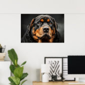 Mooi Rottweiler Dog poster (Thuiskantoor)