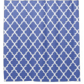 Mooi Royal Blue Quatrefoil-patroon Douchegordijn (Voorkant)