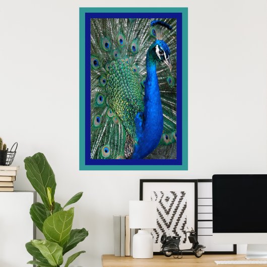 Mooi Royal Peacock Photo Poster (Thuiskantoor)