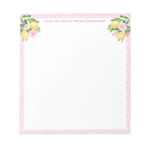Mooi Roze Amalfi Citroenen Van Mijn Bureau Notitieblok