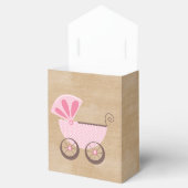 Mooi Roze Baby Carriage Baby shower Bedankdoosjes (Geopend)