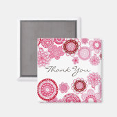 Mooi Roze Bedankt Trouwcadeau Magneet (Voorkant / Achterkant)