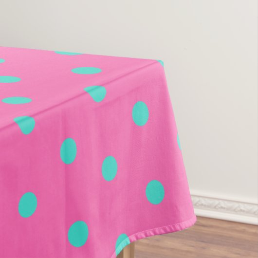 Mooi Roze Blauwe Stippen Tafelkleed (Voorbeeld)