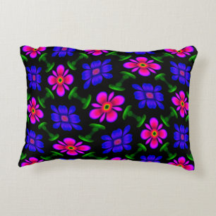 Mooi roze bloemen patroon accent kussen