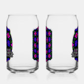 Mooi roze bloemen patroon blikvorm glas (Links)