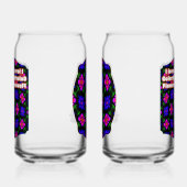 Mooi roze bloemen patroon blikvorm glas (Rechts)