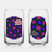 Mooi roze bloemen patroon blikvorm glas (Achterkant)