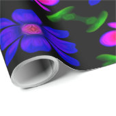 Mooi roze bloemen patroon cadeaupapier (Rol Hoek)