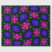 Mooi roze bloemen patroon cadeaupapier (Vlak)