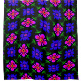 Mooi roze bloemen patroon douchegordijn (Voorkant)