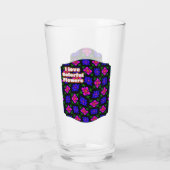 Mooi roze bloemen patroon glas (Achterkant)