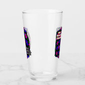 Mooi roze bloemen patroon glas (Links)