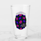 Mooi roze bloemen patroon glas (Voorkant)