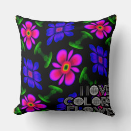 Mooi roze bloemen patroon kussen