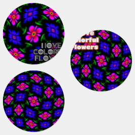 Mooi roze bloemen patroon labels