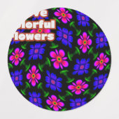 Mooi roze bloemen patroon labels (Design 2)