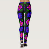 Mooi roze bloemen patroon leggings (Achterkant)
