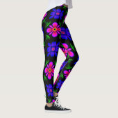 Mooi roze bloemen patroon leggings (Rechts)