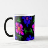 Mooi roze bloemen patroon magische mok (Links)