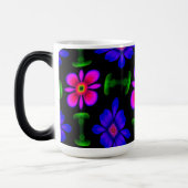 Mooi roze bloemen patroon magische mok (Links)