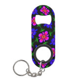Mooi roze bloemen patroon mini flessenopener (Voorkant)