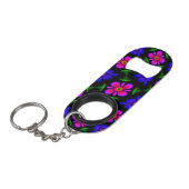 Mooi roze bloemen patroon mini flessenopener (Voorkant Gekanteld)
