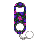 Mooi roze bloemen patroon mini flessenopener (Achterkant)