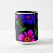 Mooi roze bloemen patroon mok (Midden)