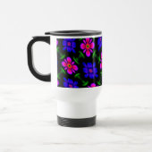 Mooi roze bloemen patroon reisbeker (Links)
