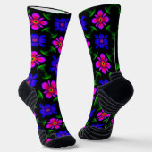Mooi roze bloemen patroon sokken (Gebogen)
