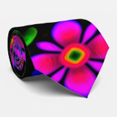 Mooi roze bloemen patroon stropdas (Opgerold)