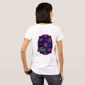 Mooi roze bloemen patroon t-shirt (Achterkant volledig)