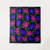 Mooi roze bloemen patroon wandkleed (Voorkant)