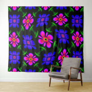 Mooi roze bloemen patroon wandkleed