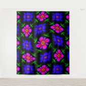 Mooi roze bloemen patroon wandkleed (Voorkant)