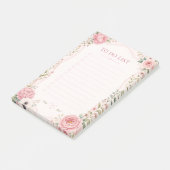 Mooi Roze Bloemige Takenlijst Post-it Notities Post-it® Notes (Schuin)