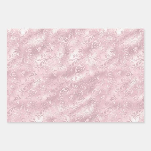 Mooi roze blos parel bruidsdouche inpakpapier vel (Voorkant 2)