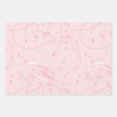 Mooi roze blos parel bruidsshower inpakpapier vel (Voorkant 3)