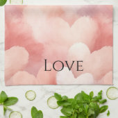 Mooi Roze Blush Harten Liefde Theedoek (Gevouwen)