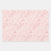 Mooi roze blush parel bruidsdouche inpakpapier vel (Voorkant)