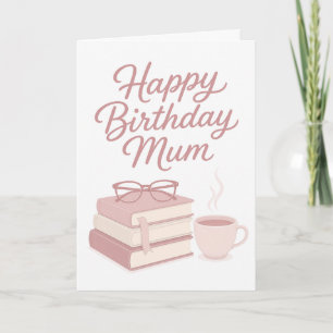 Mooi Roze Boek Liebhebber Moeder Verjaardagskaart Kaart