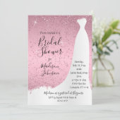 Mooi roze bruidsfeest - kaart (Staand voorkant)