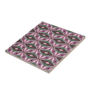 Mooi Roze En Groen Uitgerekte Kleurblok Tegeltje