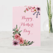 Mooi roze en lavendel Moederdag kaart (Voorkant)