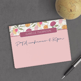 Mooi roze en oranje fruitpatroon naam post-it® notes