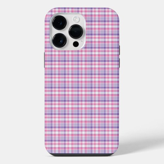 MOOI ROZE EN PAARSE RUIT iPhone HOESJE (Achterkant)